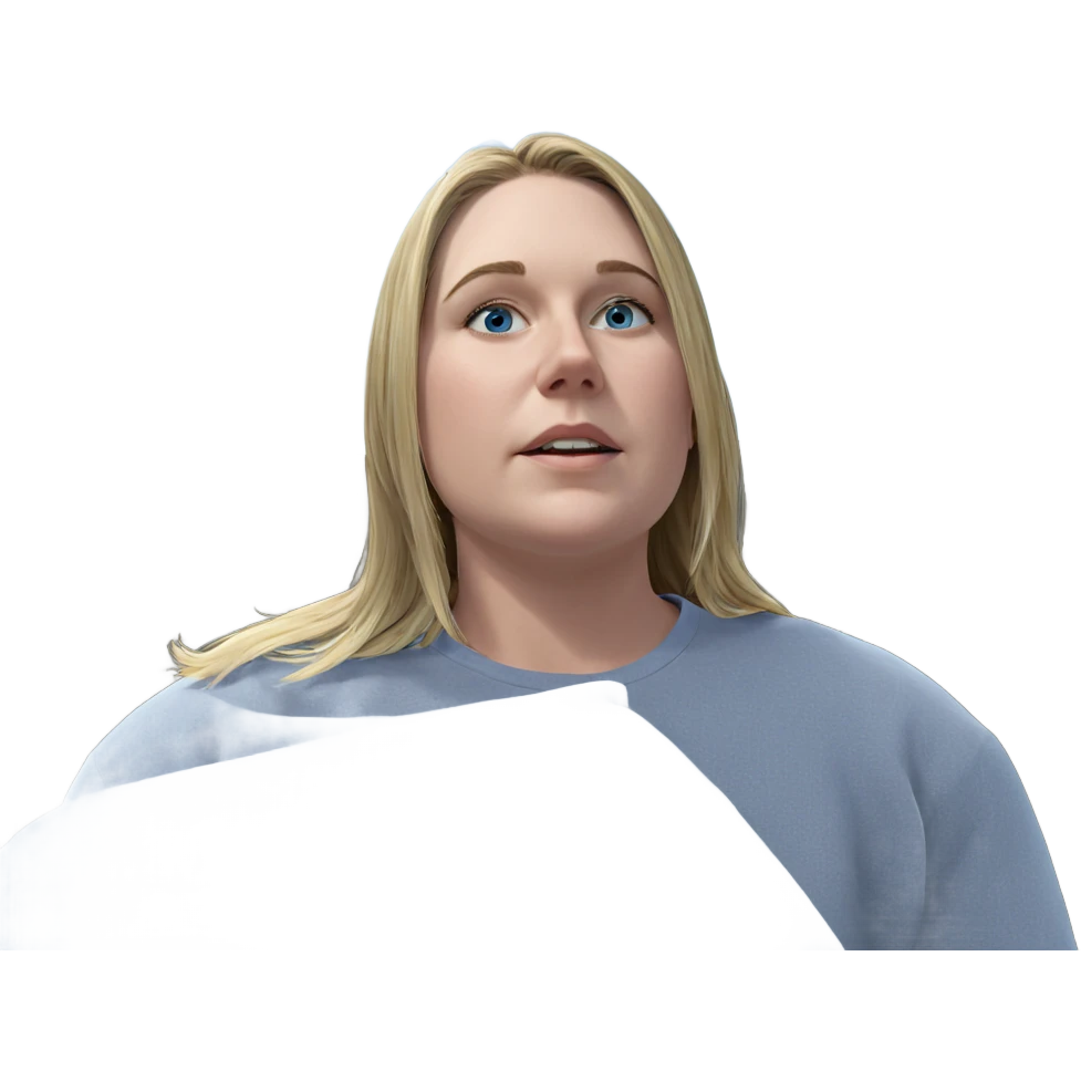 blonde girl under blue sky emoji