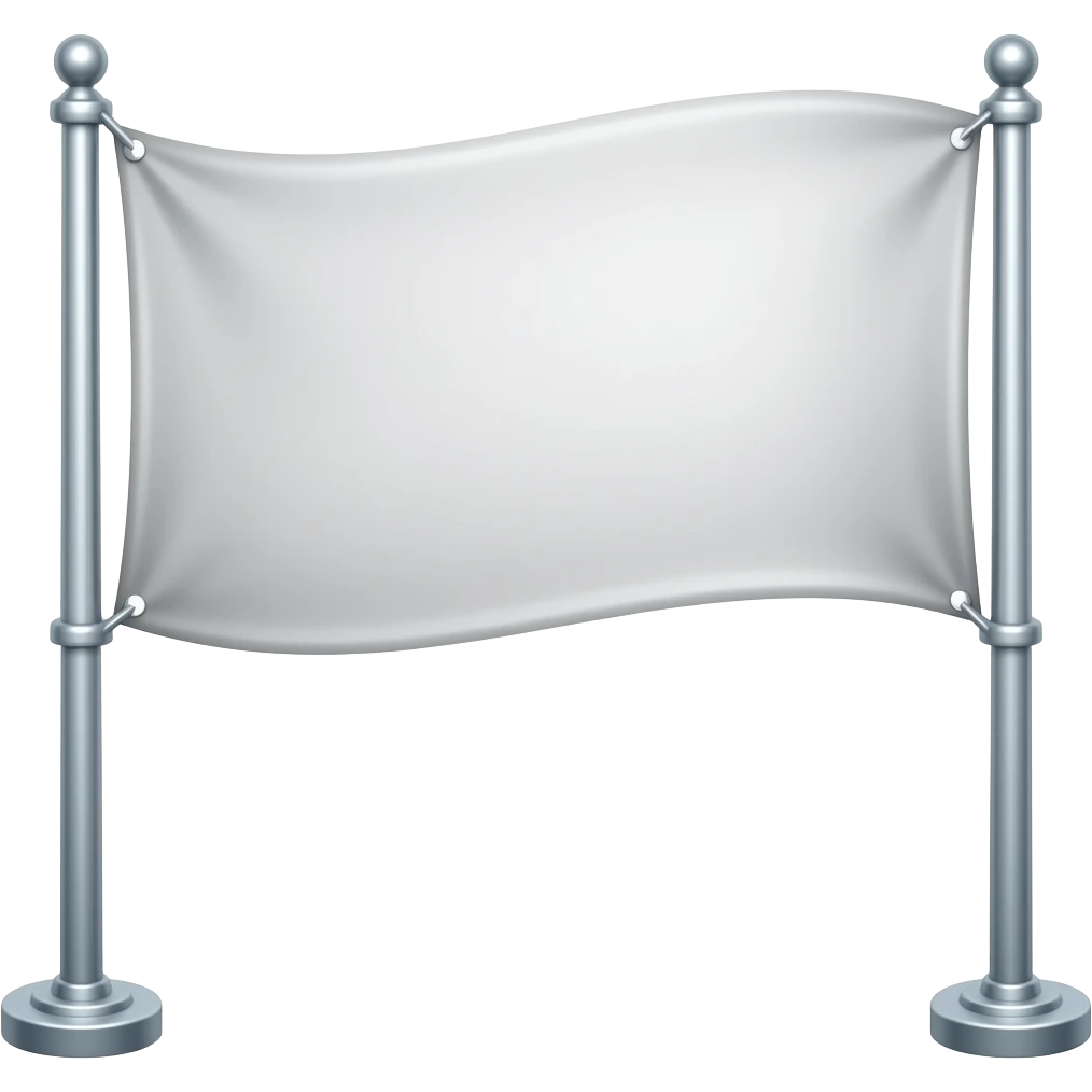 баннер на двох високих палках emoji