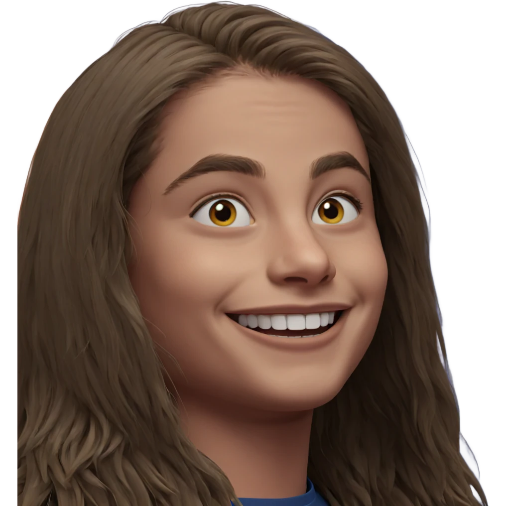 smiling boy with long hair emoji