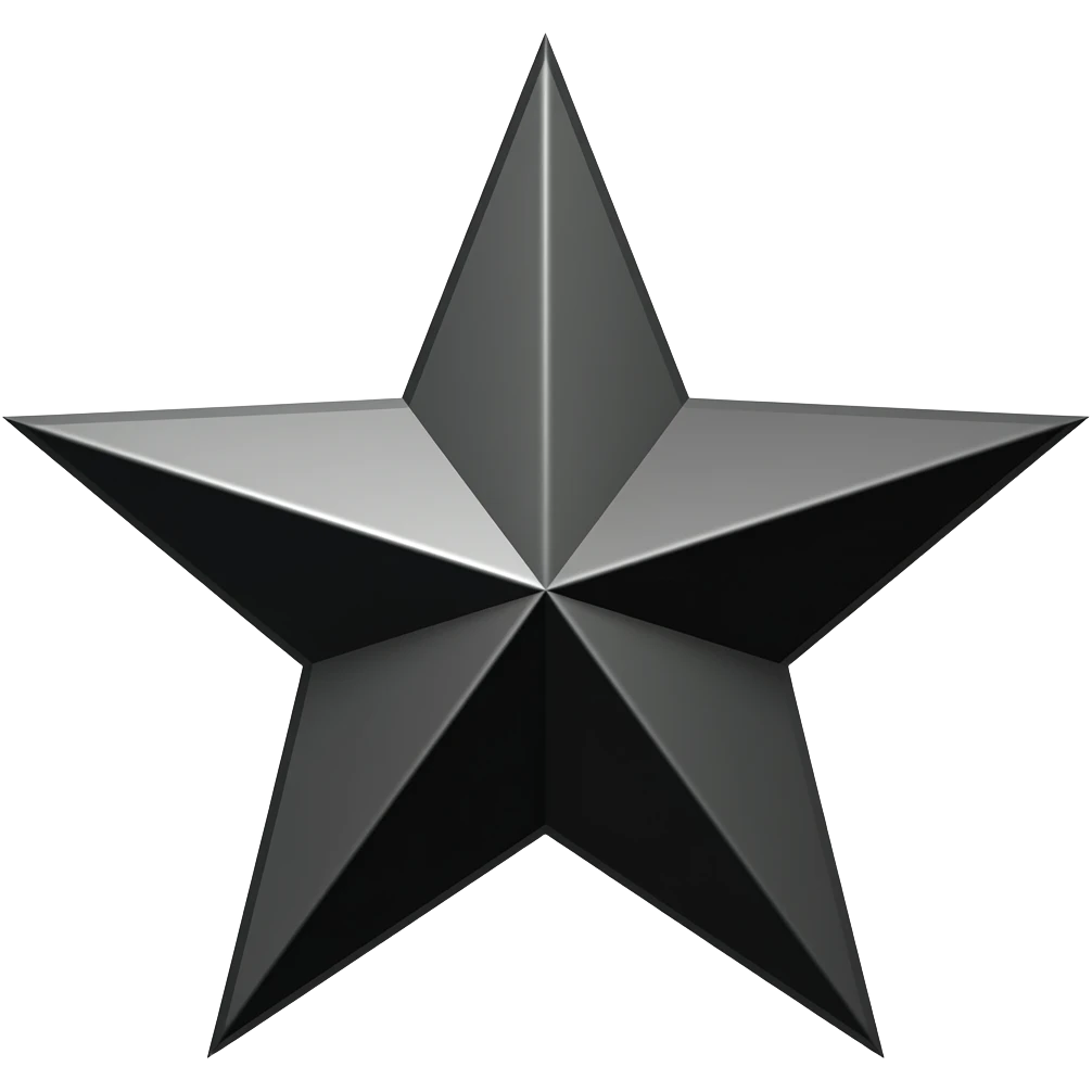 black 8 pointed star emoji
