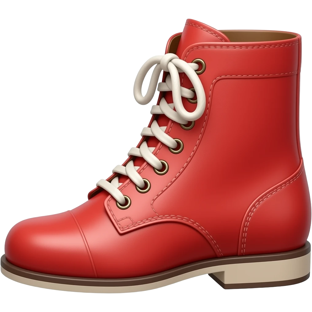 A normal red shoe with white laise emoji