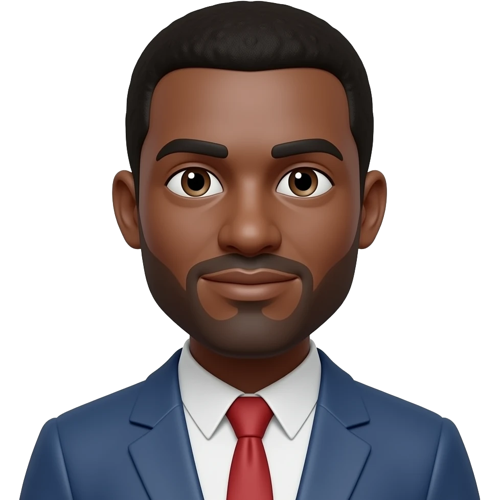 Fait moi un emoji 3D d'un homme black animé en gif emoji