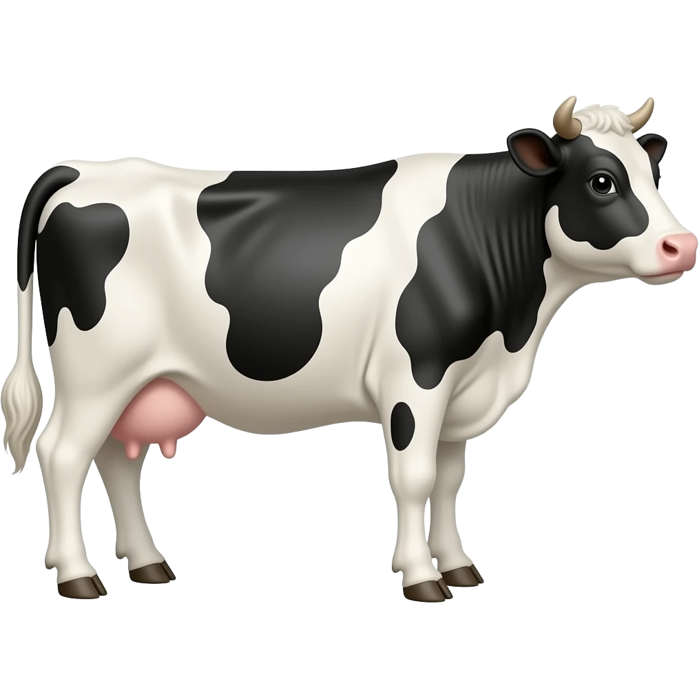 full body cow emoji facing towords right side emoji