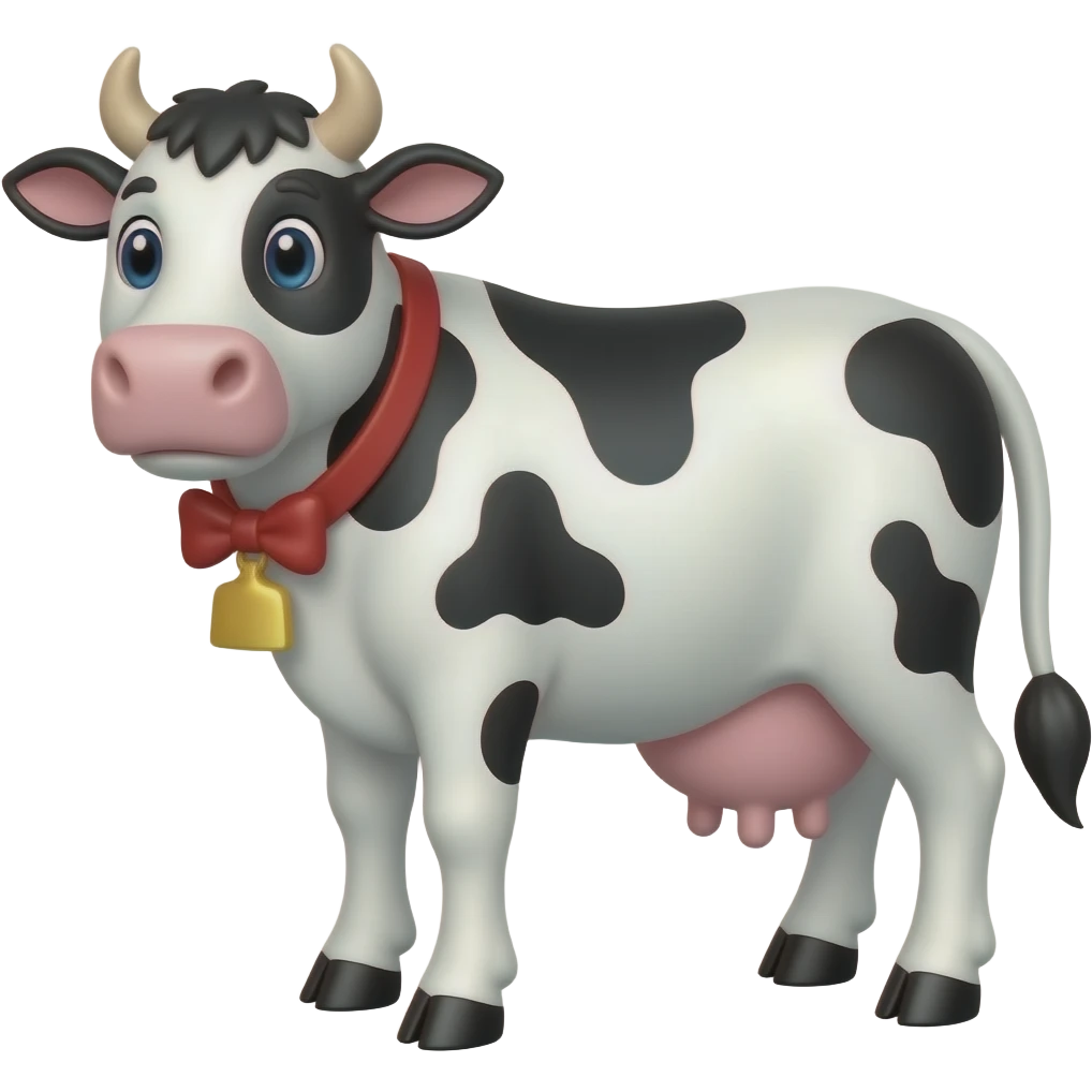 Cow with bows emoji