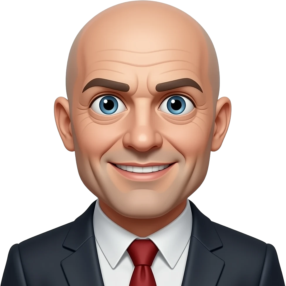 scary goofy bald man emoji