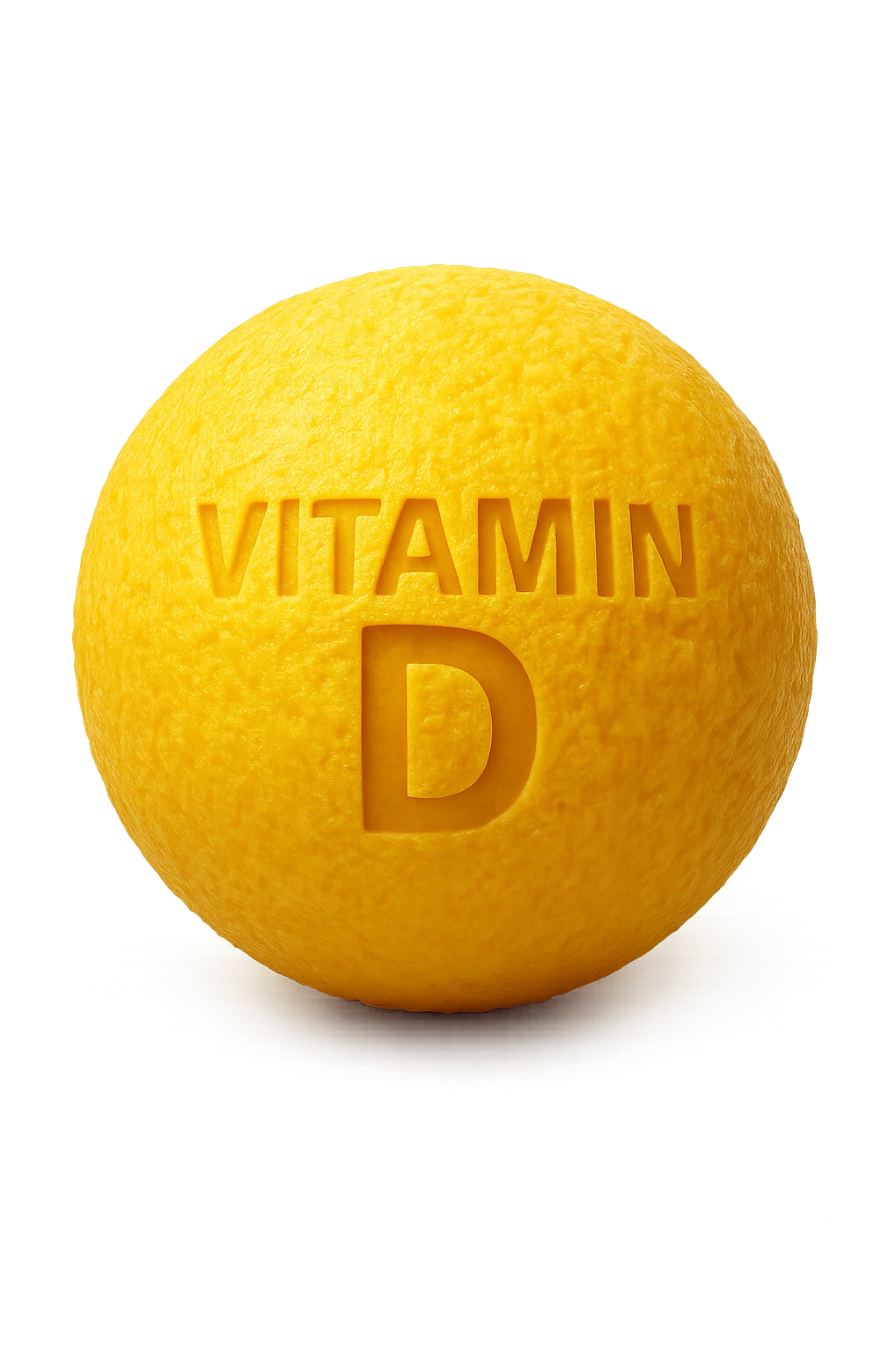 particella in 3d di Vitamina D gialla, iperrealistica in 3d emoji