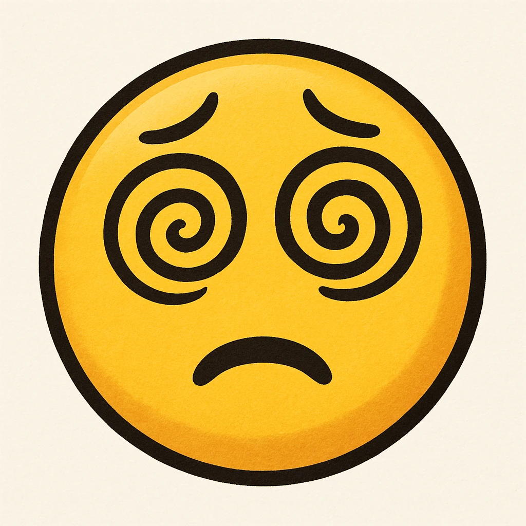 emoji with dizzy eyes emoji