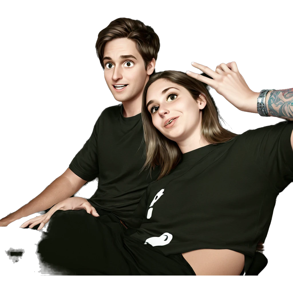 girl and boy portrait realism emoji