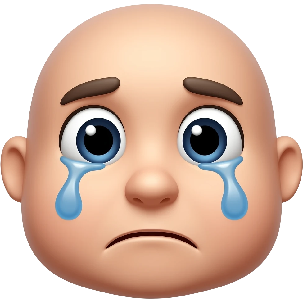 Cabeça de rosto chorando -Emojis.com-Pien emoji