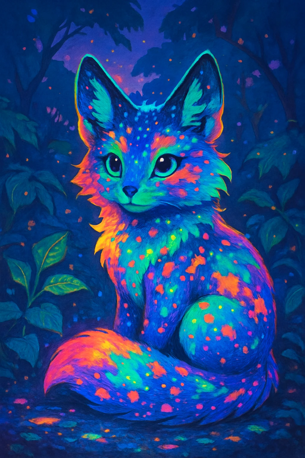 Neon Splash Fantasy Furry Animal Creature  emoji