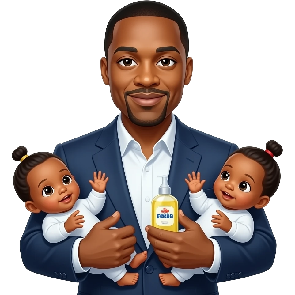 Sean Diddy Combs holding baby’s and baby oil. emoji