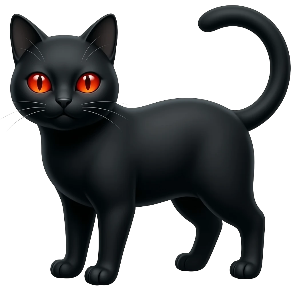 Make a scary black cat like last Time scary emoji