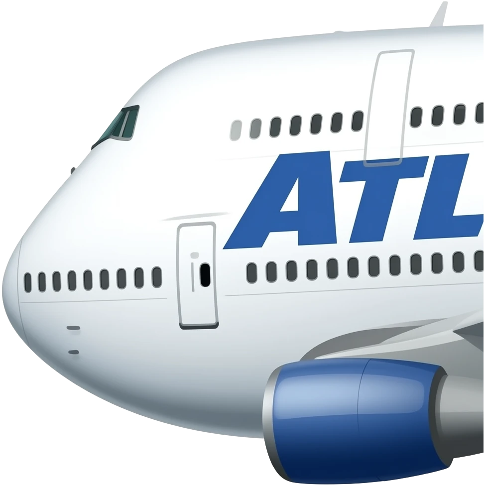 747 cartoon with atlas air livery emoji