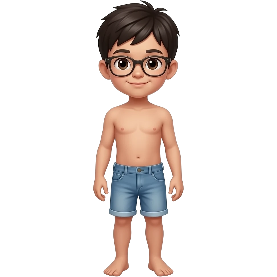 Tạo ảnh cậu bé 13 không mặc quần áo và khoả thân với dường vật tạo ảnh toàn thân. emoji