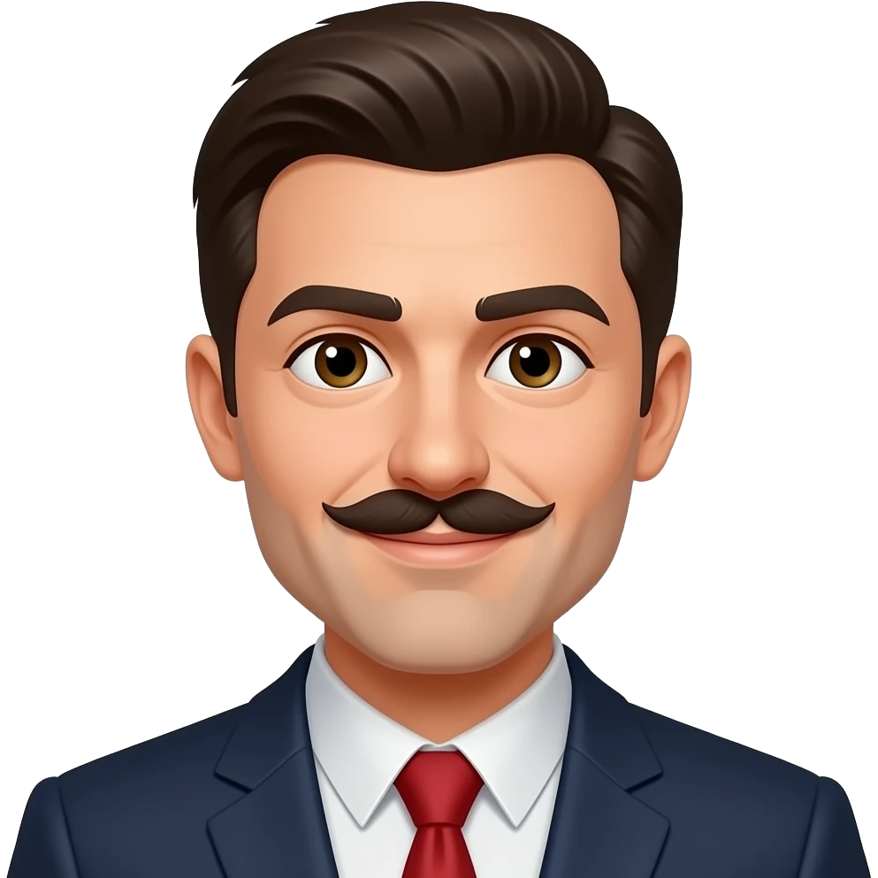 mustachioed man emoji