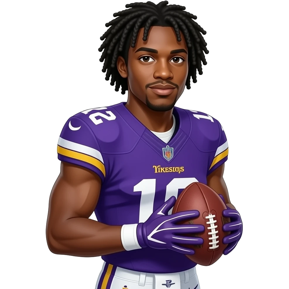 Justin Jefferson with his football stuff on emoji