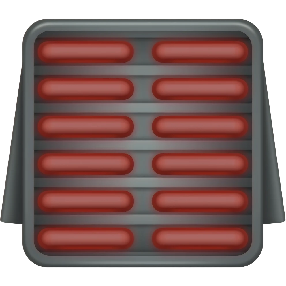 black sauna blanket with red  horizontal heating pads emoji