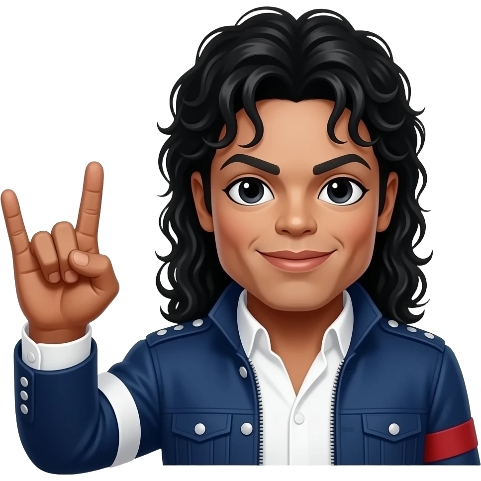 Michael jackson with 🤘 emoji