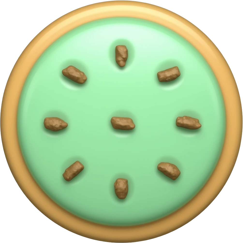 Mint cookie emoji