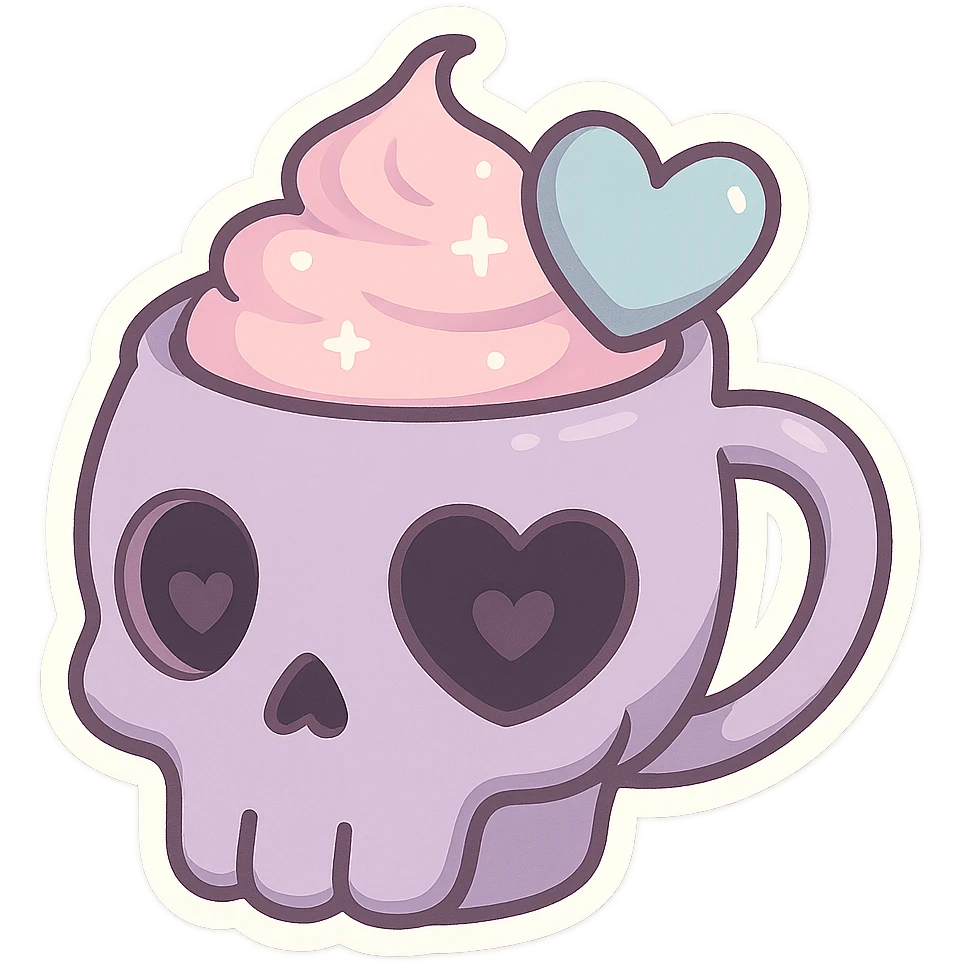 pastel goth objects, show one  emoji