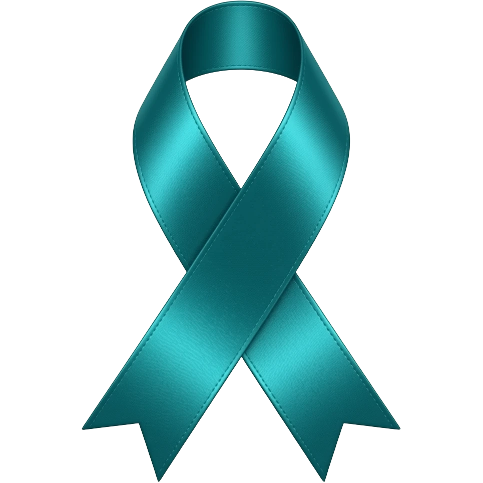 teal ribbon emoji