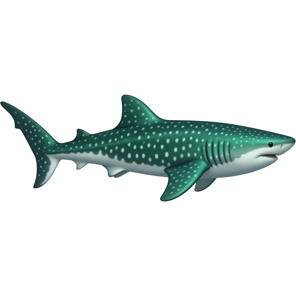 Green whale shark emoji