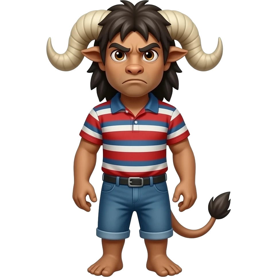 a little less fierce and a little more confused, but still a minotaur emoji