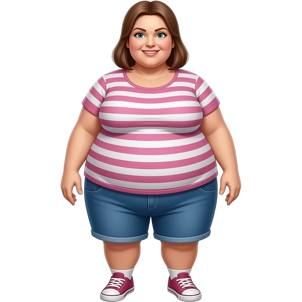 شخص سميييين جدا و ضخم امرأة بشعة جسم كامل بشع emoji