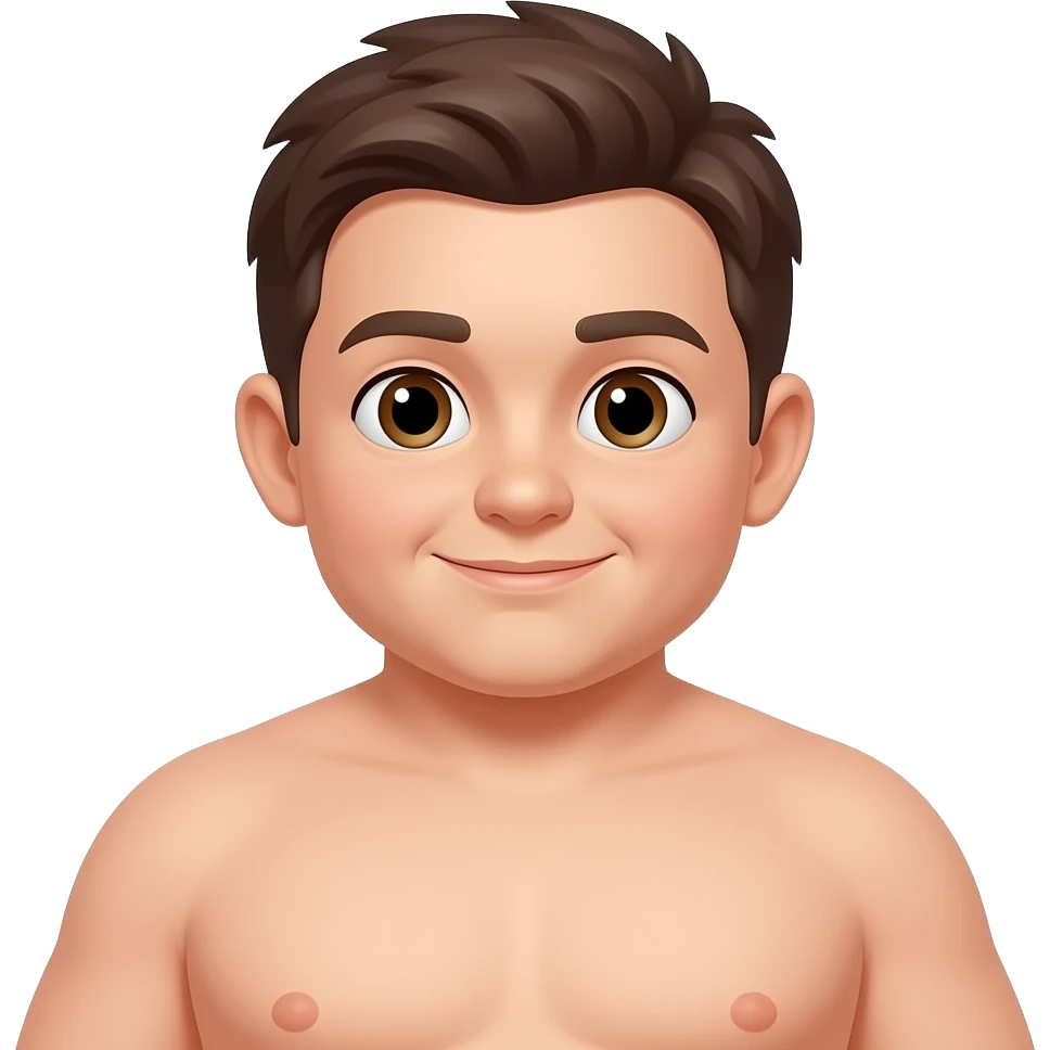 a naked fat boy emoji