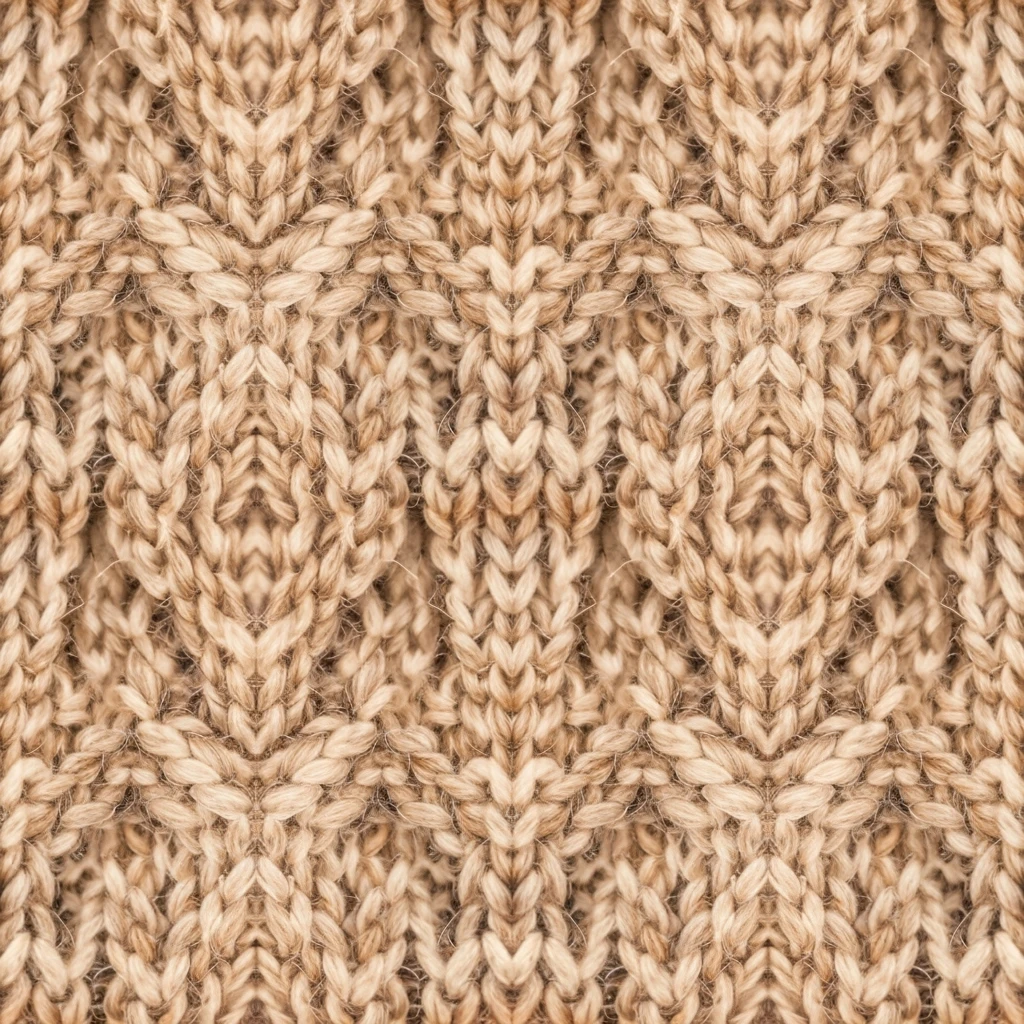 knitted sweater texture, seamless pattern, warm beige and cream tones, cozy autumn background, soft fabric style emoji