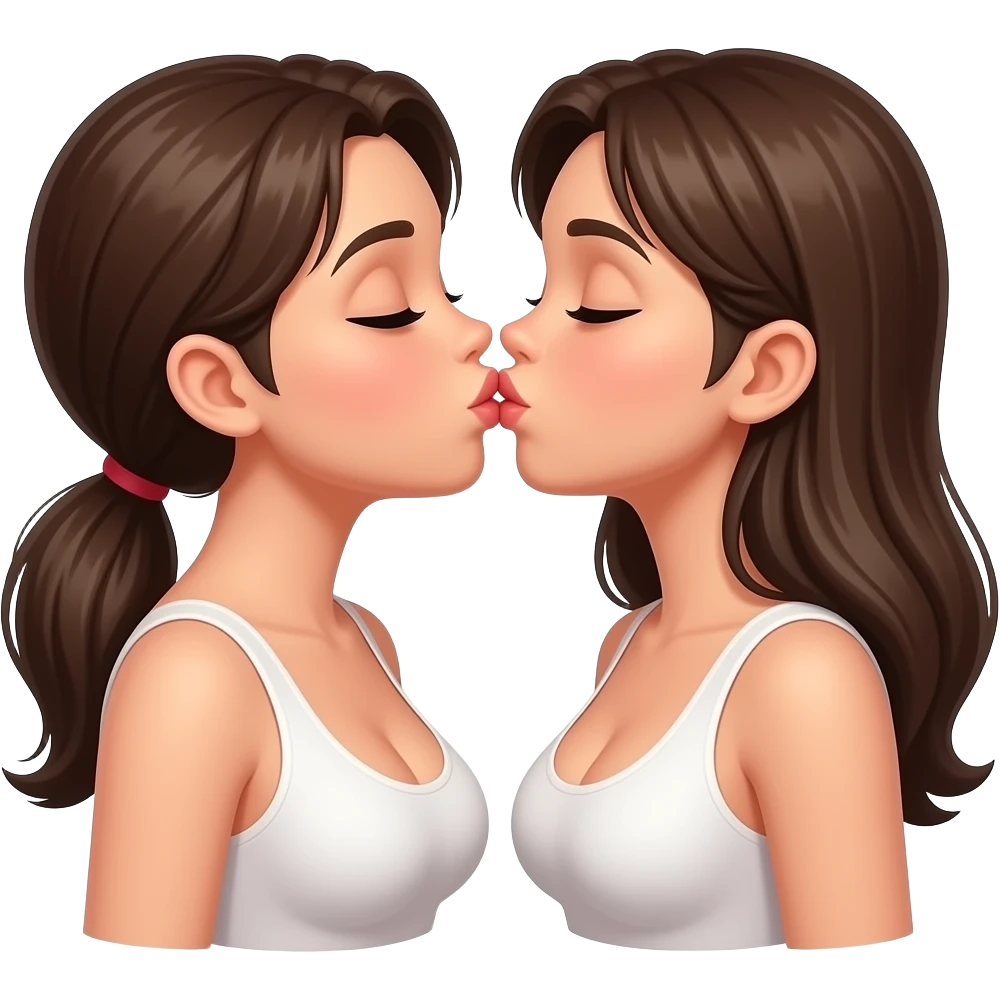 Boobs kissing emoji