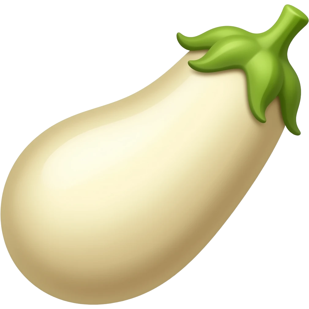 beige eggplant with head emoji