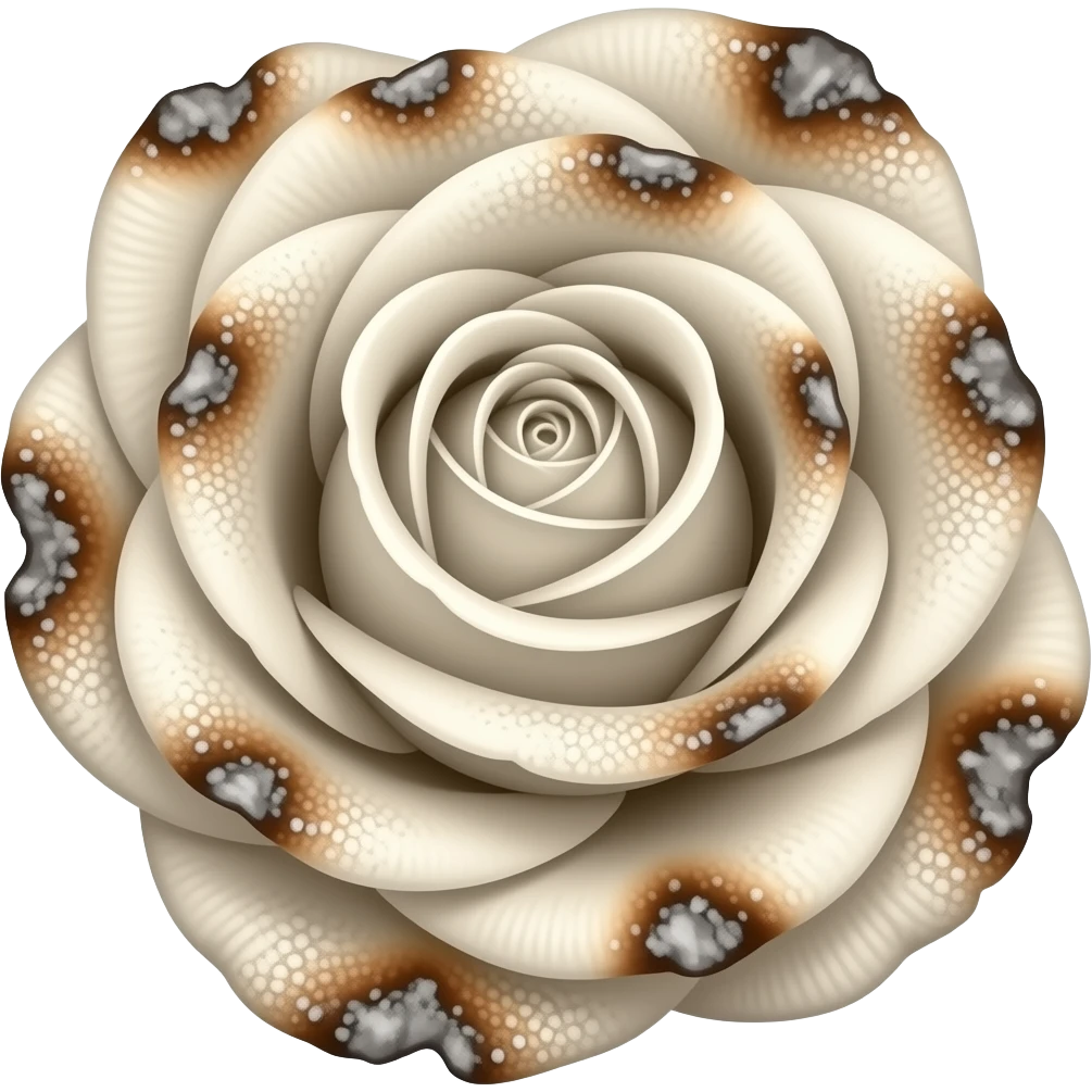 A burned white rose emoji