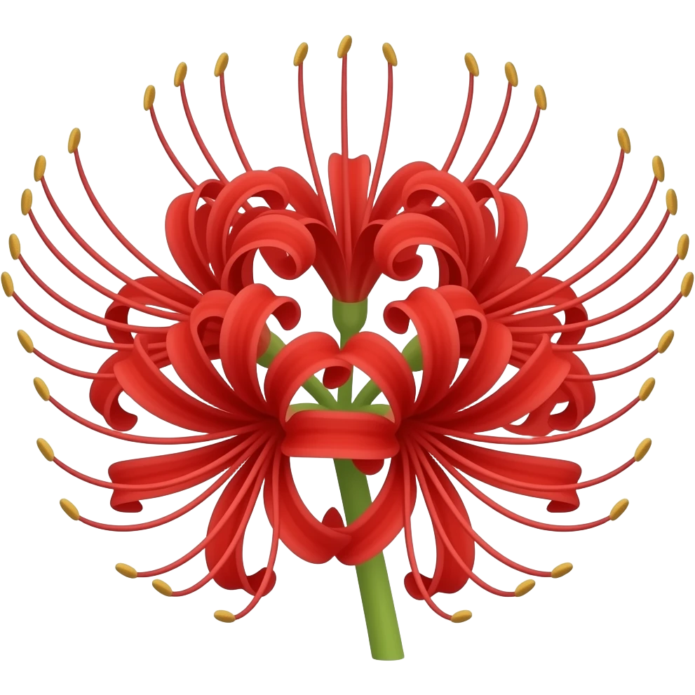 Lírio aranha vermelho emoji