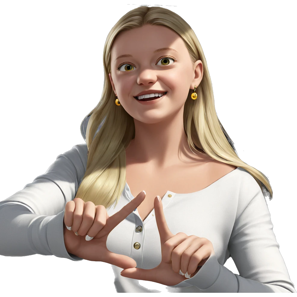 blonde girl with earrings emoji