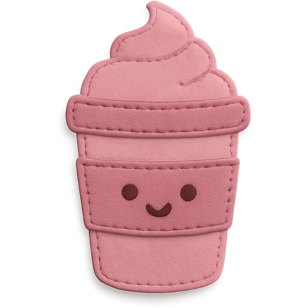 a pink mocha, cute and inviting emoji
