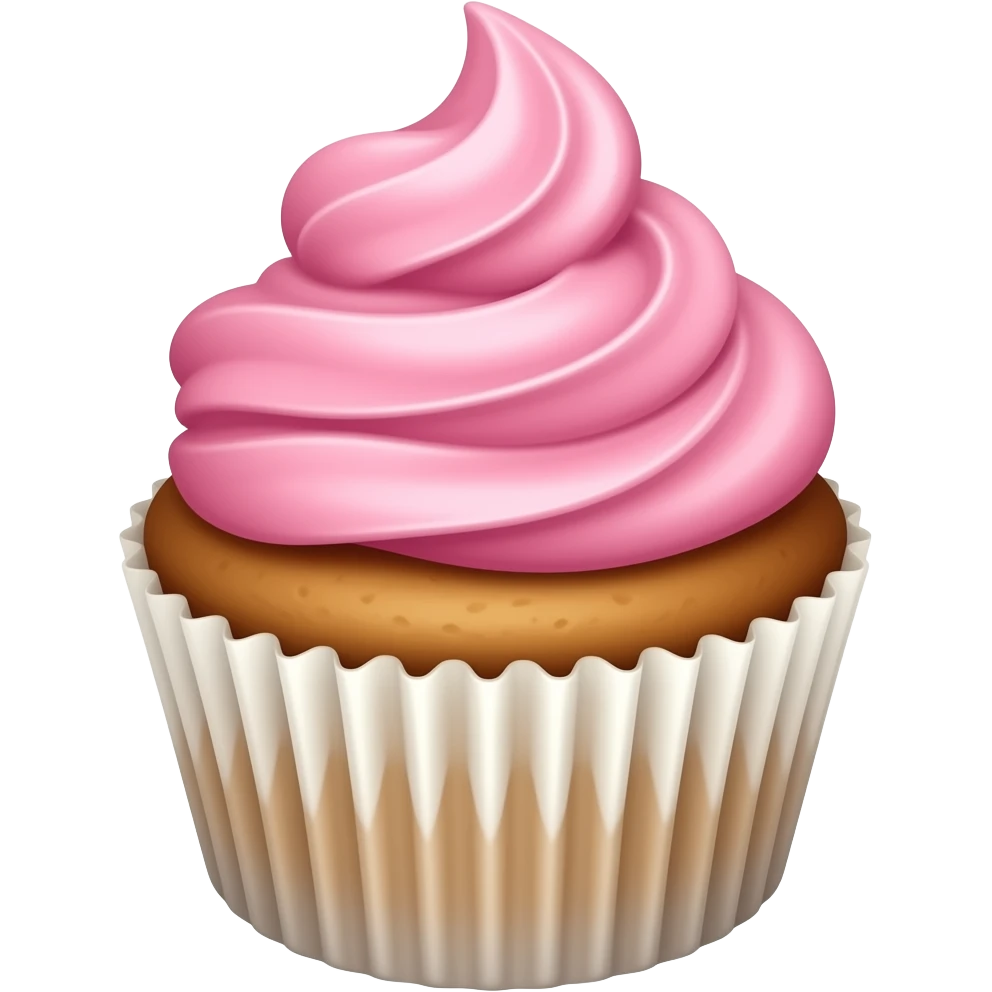 Cupcake with pink icing emoji