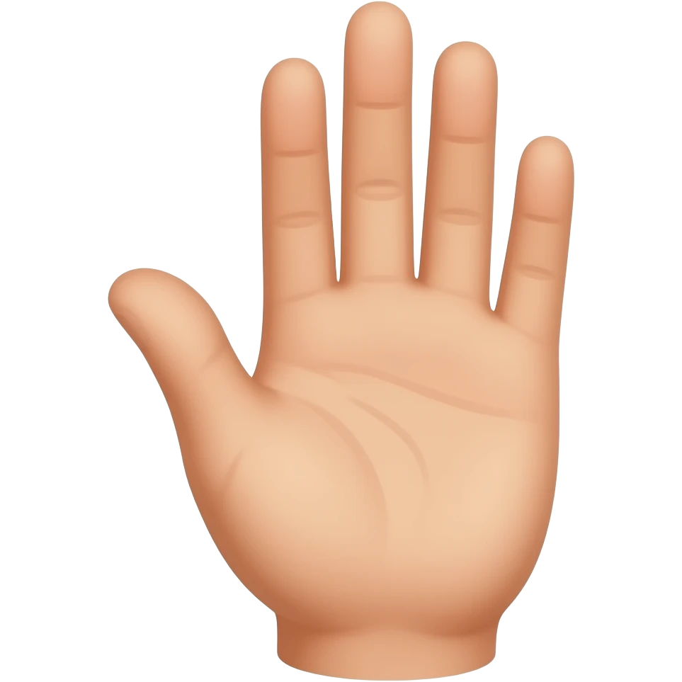 front hand top view emoji