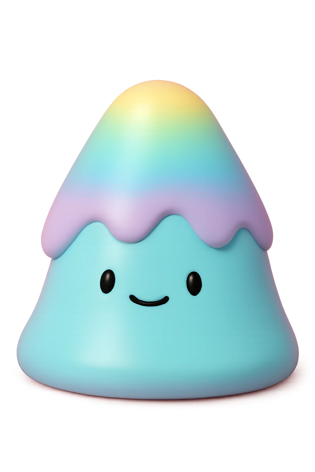 清凉的 色彩斑斓的 有细节的 日本富士山冰沙  无背景  emoji