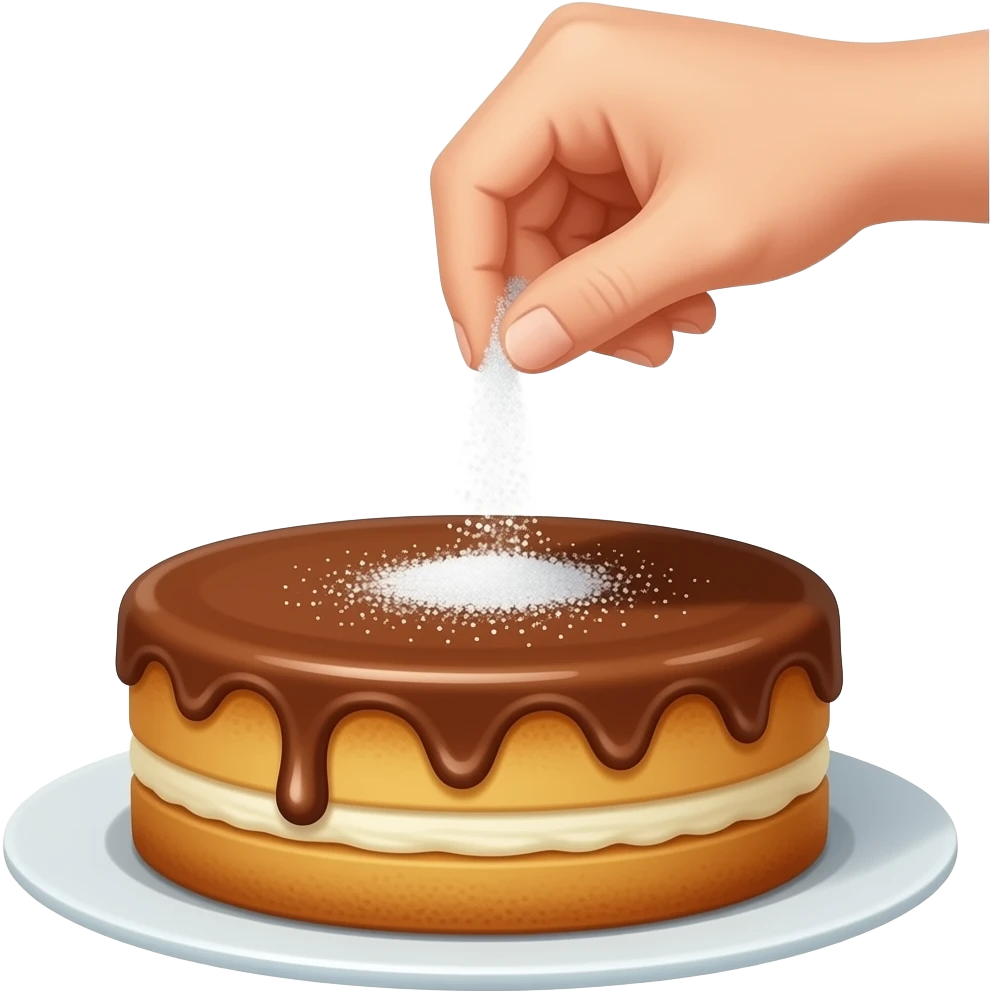 sprinkle one While cake emoji