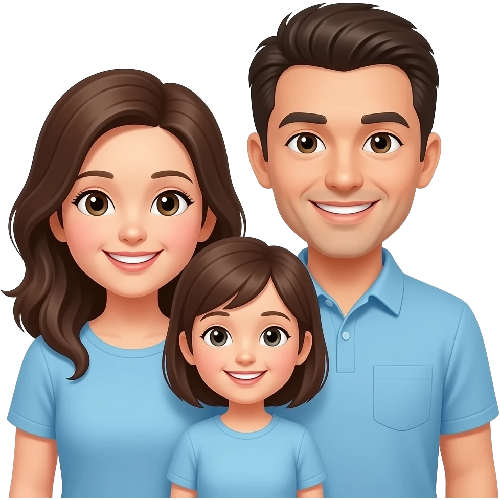 Family of 3 emoji