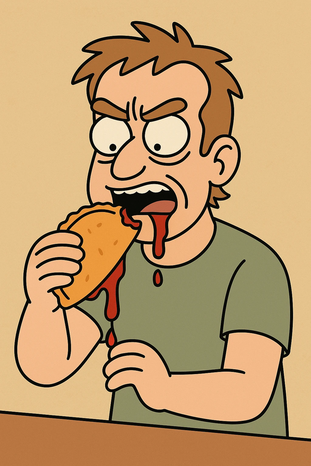 ketchup sauce Empanada the man was eating emoji