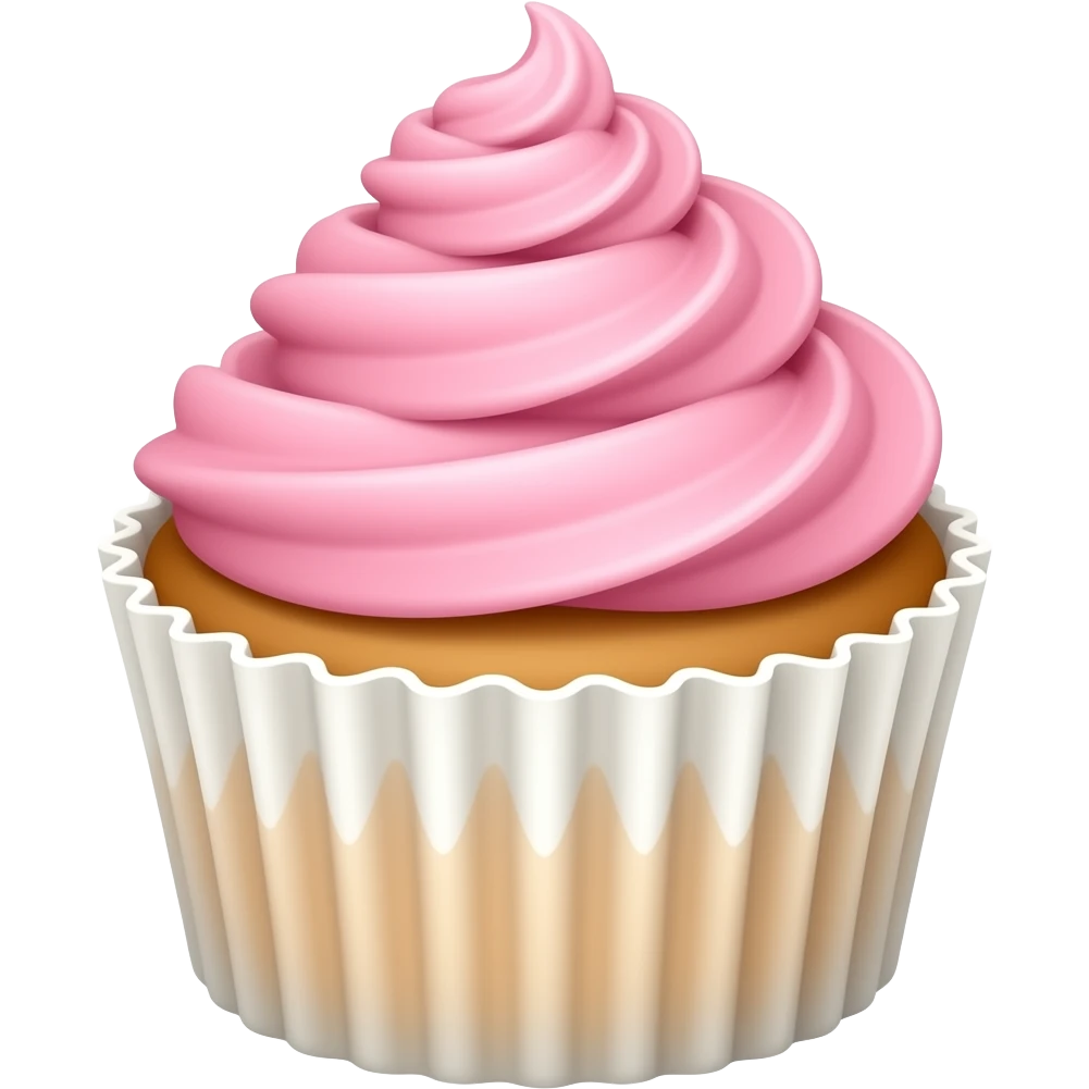 Cupcake with pink icing emoji