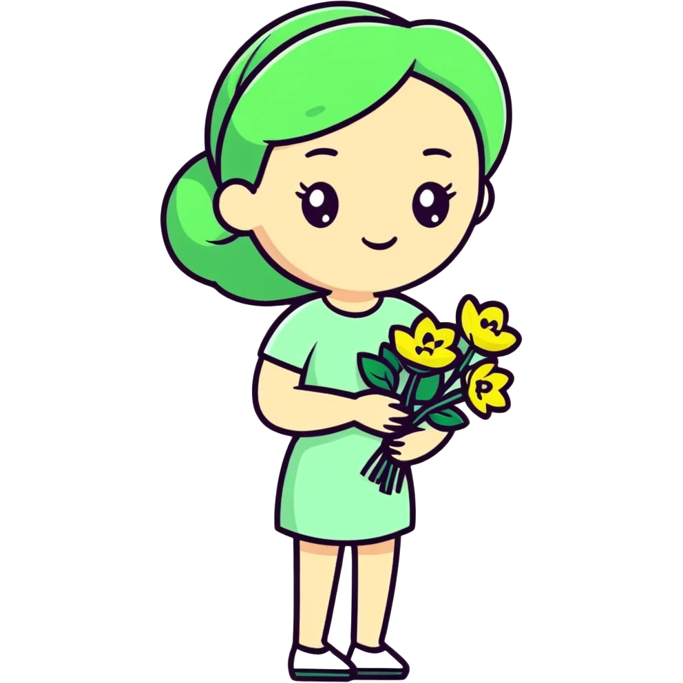 Vineria sprunki (Green flower woman) emoji
