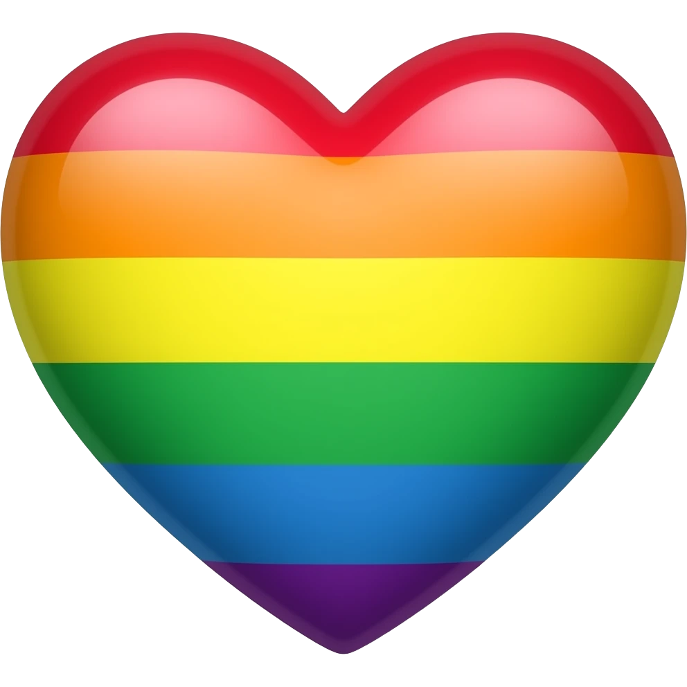 Rainbow gradient heart emoji