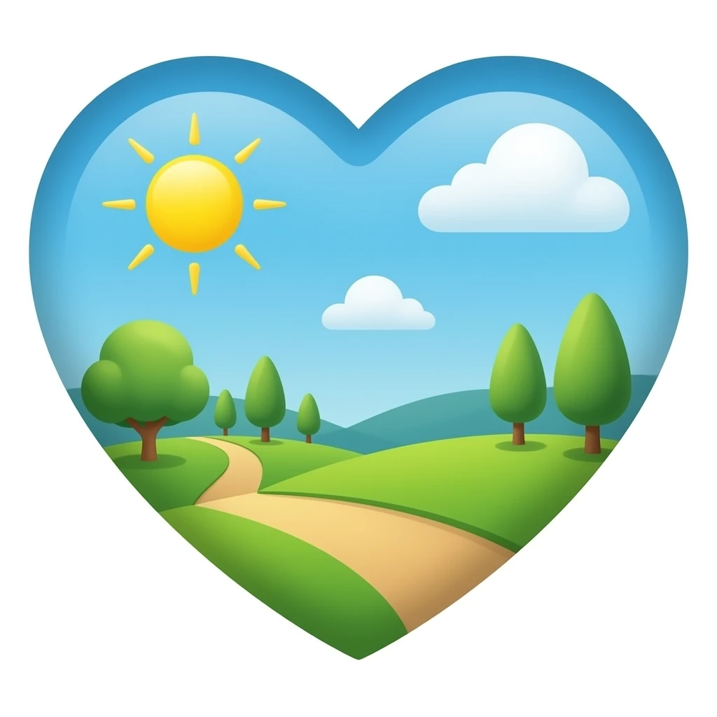 Sunshine that looks like a heart emoji