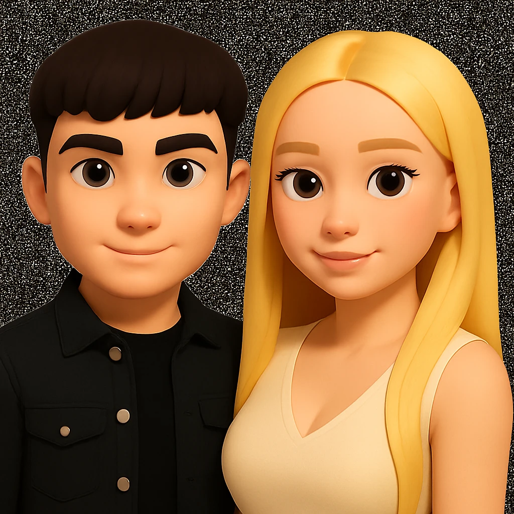 Slightly increase the volume of the upper body of the girl and slightly rotate her to face forward. Maintain the style of the original image. emoji