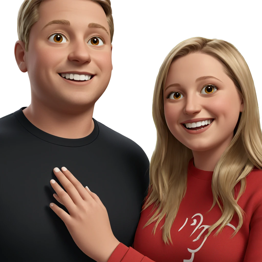 smiling girl and boy duo emoji