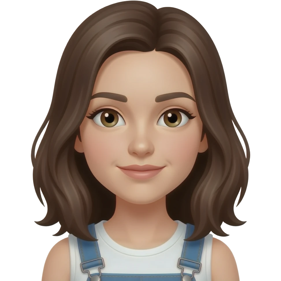 skinny girl head only, no body no shoulder emoji