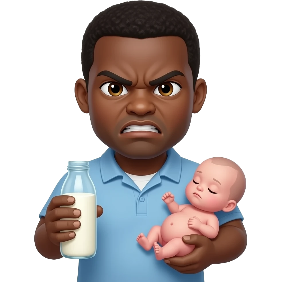black guy, on fent, named Jeffery, down syndrome, fetus, angry, milk on fetus emoji